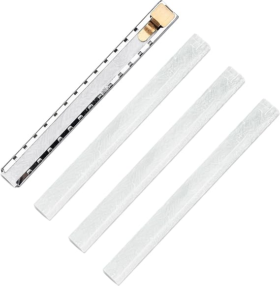 Slate Pencils with Soapstone Holder, 4 PCS French Chalk Tracer Pencil Set for Industrial Marking on Metal, Concrete & Steel