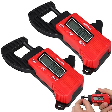 2pcs Thickness Gauge Caliper Micrometer Thickness Micrometer Measurement Tool for Thickness Digital Micrometer