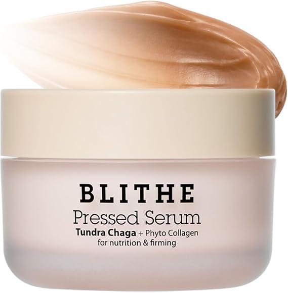 BLITHE Pressed Serum Tundra Chaga – Anti-Aging Face Cream, Korean Serum with Chaga Extract for Firm Skin, Intense Hydration, and Nourishing Care (50 ml)