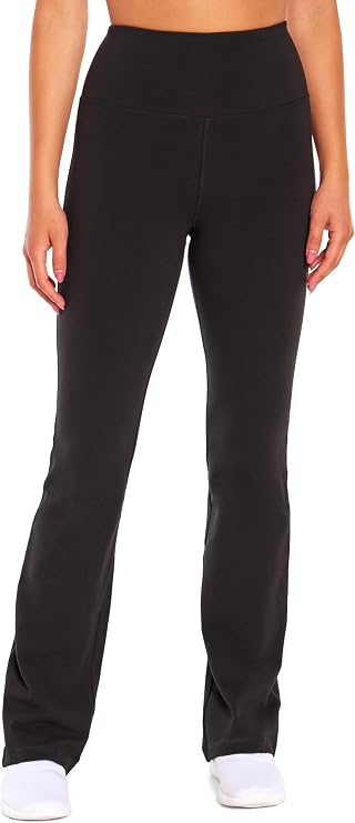 Marika Magic Womens Tummy Control Pants - Power Mesh Lined with Coolmax Gusset - Shorter Length - Boot Leg Opening Black , Medium
