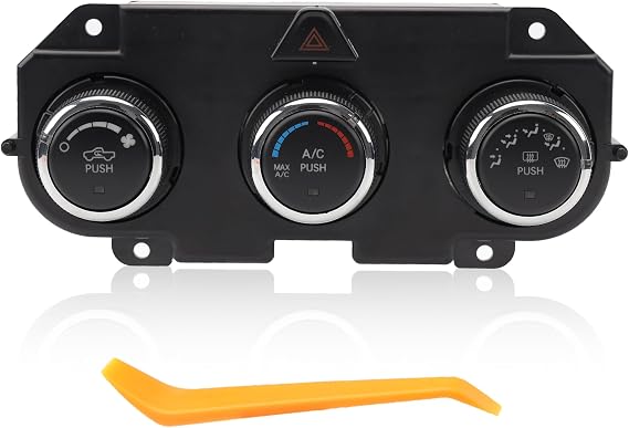 68268189AA A/C Air and Heater Conditioning Control Switch Panel Unit Heat Defrost Replacement for 2013 2014 2015 2016 2017 2018 Ram 1500 2500 3500 Replace# 68105021AF 68105021AC 68226600AA 68236775AB