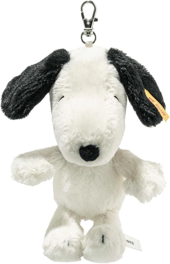 Steiff Handcrafted Since 1880 Premium Plush Officially Licensed Peanuts Gang - Snoopy & Friends Pendant Charm Keychain - 6" Snoopy