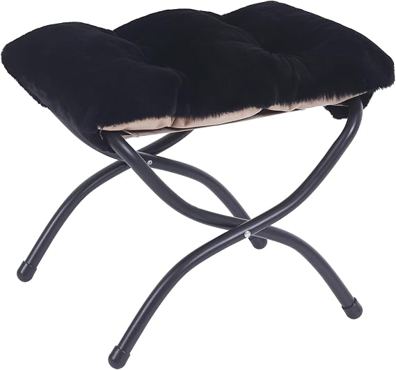 LITA Folding Ottoman, Foldable Footrest Stool, Portable Small Foot Stool for Couch, Collapsible Foot Rest Ottoman for Sofa, Accent Padded Ottomans for Lazy Chair, Living Room, Bedroom