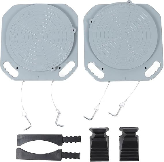 Wheel Alignment Turn Plate Heavy Duty High Precision 360 Degree Rotation 5 Ton Capacity Tire Alignment Turntable for Auto Repair Shops and DIY Car Enthusiasts Mg Alloy 2.4in Slide