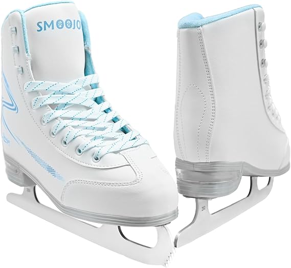 Womens Ice Skates, Figure Skates with Air Cushion, Recreational Soft Beginner Figure Ice Skates for Youth Girls Boys