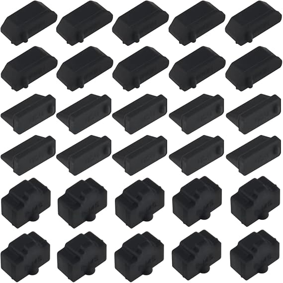 WMYCONGCONG 30 PCS USB Port Cover Silicone Anti Dust Protection Caps Dust Plug for USB A, HDMI, RJ45 Ethernet Hub Port