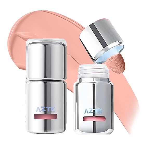 Aztk Liquid Blush, Jelly Color Liquids Blushes with Sponge Head, Matte Nude Makeup Blusher Cream, Lasting, Lightweight, All-day Moisturizing and Smooth, Lightweight Face Color, 7 Shades (JC05, 5ml)