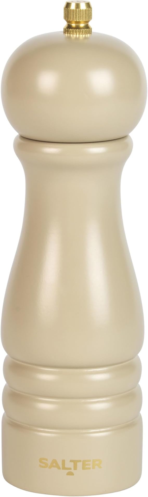Salter Olea Salt and Pepper Mill, Adjustable Ceramic Grinder, Beige