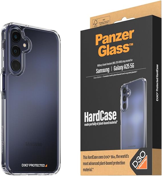 PanzerGlass™ Samsung Galaxy A25 HardCase D3O - Ultimate Defense, Sustainable Protector