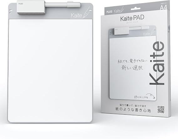 Plus KP-A4-GY 538-329 Notepad, Notepad, Repeatable, Eco Stationery, Paperless, Business, Kaite Pad, A4, Gray, 26-Year Edition