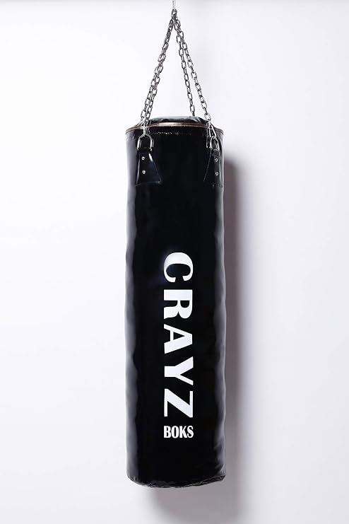 Crayz 120 Cm X 30 Cm Içi Dolu Boks Kum Torbası + Tavan Askı Aparatı (Siyah)