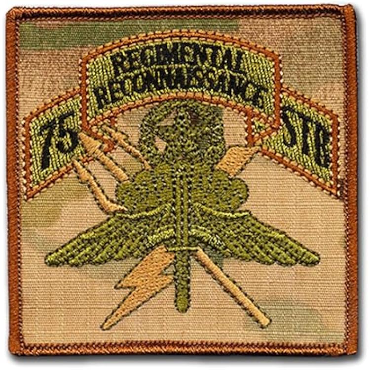 75th Infantry Regimental Reconnaissance Company Patch - Multicam Hook & Loop Backing - 3 X 3 - RLTW! - Airborne Ranger - SUA Sponte - RLTW - US Army Ranger - OEF - OIF