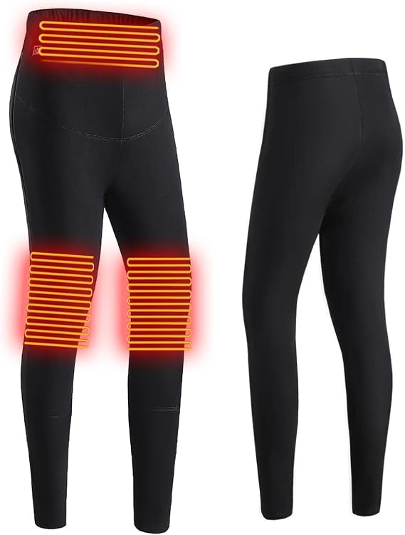 2025 New Electric Heated Pants for Womens Thermal Trousers USB Electric Heated Leggings 3 Heating Zone Thermal Bottoms Pants Winter Warm Cotton Trousers Washabale Warm Insulated Heated Pants