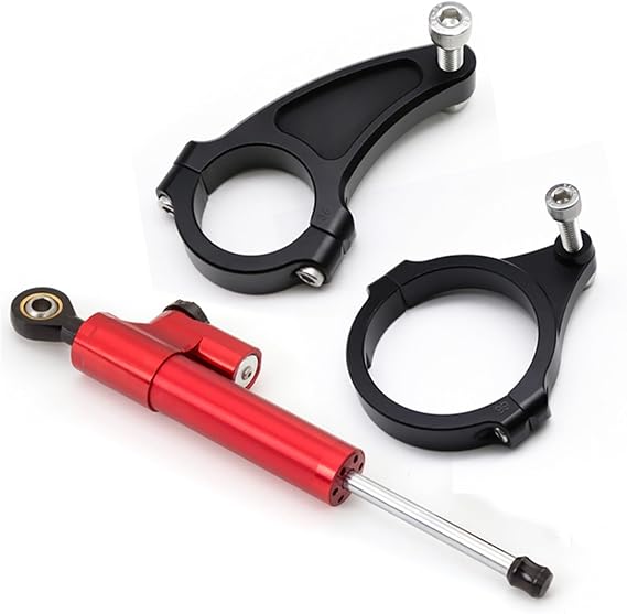 for Kaabo Wolf Warrior 11 / King/GT E-Scooter Electric Skateboard Part Fiber Carbon Stabilizer Steering Damper Mounting Kit(Damper n Bracket d)