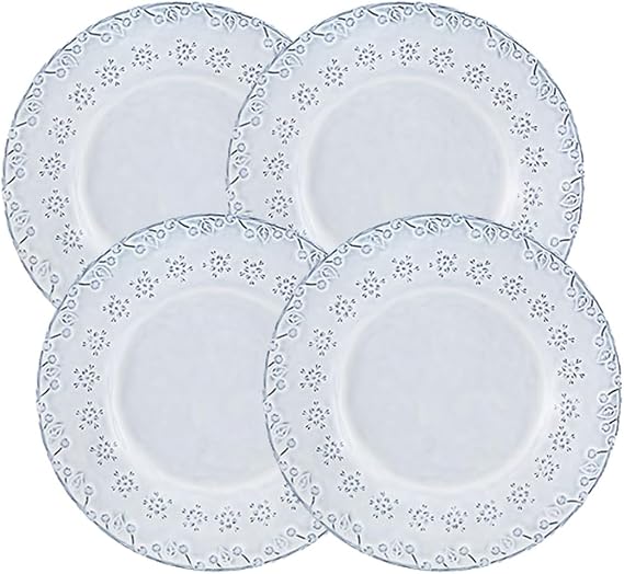 Bordallo Pinheiro Flora Salad/Dessert Plate Antique White, Set of 4