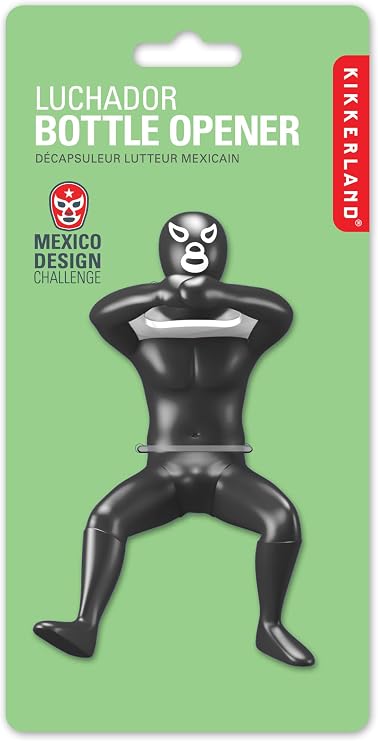 Kikkerland Luchador Bottle Opener, Colors may vary and Styles