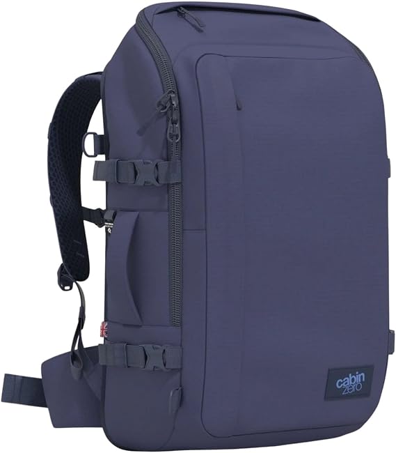 Cabinzero Adventure Backpack 42L, Carry On Flight Approved Cabin Bag & Hand Luggage with Airflow Back Panel & 17" Laptop Sleeve, Water Resistant