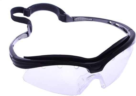 Python M3 Racquetball/Squash/Pickleball Eyewear (Eyeguard) (Black and Clear Frame)
