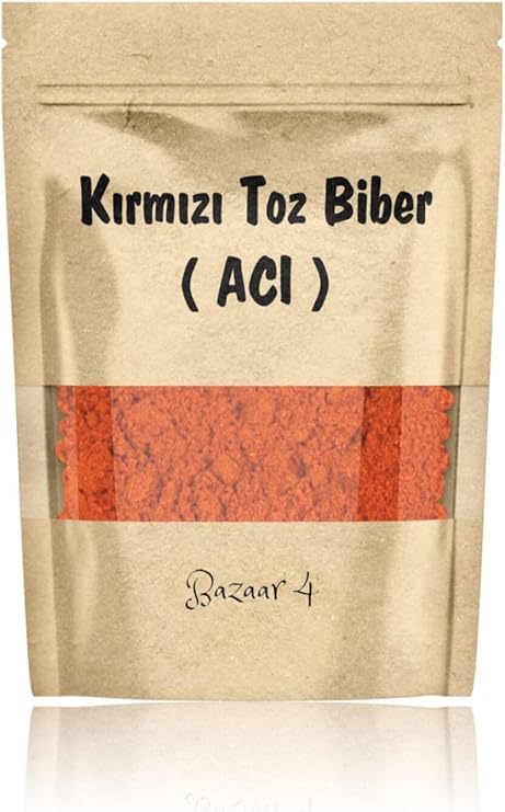 Bazaar 4 Kırmızı Acı Toz Biber 1.Kalite Yeni Mahsul 485 Gr