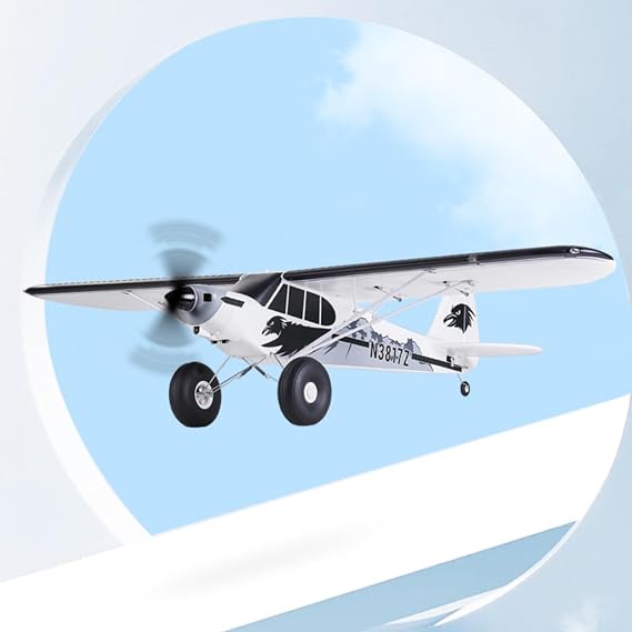 Fms Rc Airplanes for Adults Remote Control Airplane 1300MM (52") Piper PA-18 Super CUB with Reflex V3 6 Channel RTF Rc Planes for Beginners Ready to Fly (Including Transmitter,Receiver,Charger)