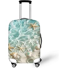 Ystardream 18-32 Inch Luggage Protector Suitcase Cover for Women Men, Beach Starfish, M