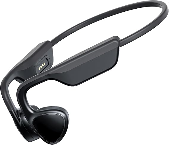 Bone Conduction Wireless Headphones - Open-Ear Design with Microphone (Purple)