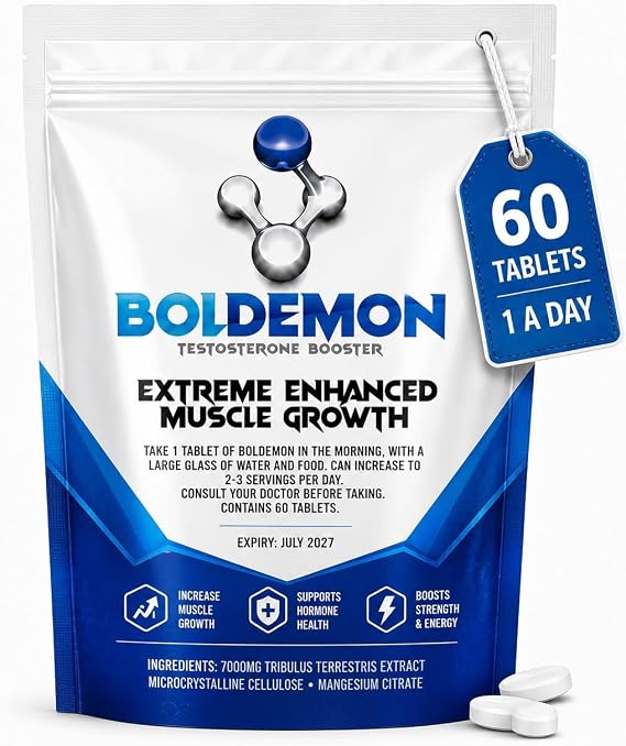 Natural Testosterone Support Supplement for Men x 60 Capsules - Natural Male Enhancing Supplement - Boost Energy, Strength & Vitality - Food & Herbal UK Made