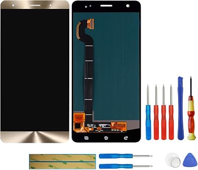 LCD Display Compatible with ASUS ZenFone 3 Deluxe ZS570KL Z016D 5.7 inch（Gold Touch Screen Display  Tools