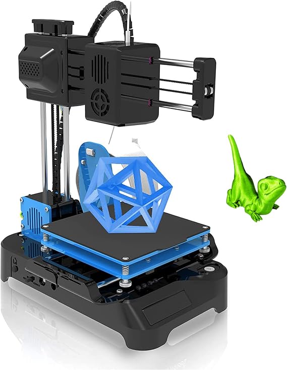3D Printer, Desktop Mini 3D Printer, Silent Operation, Leveling-free Printer for Beginners, Kids, Student Education, Gift, One Keys Printing black