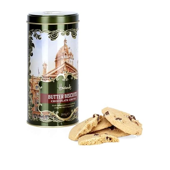 Harrods Heritage Chocolate Chunk Biscuit Tin (200g)