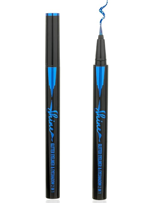 Blue Glitter Eyeliner Pencil, 1Pcs, Waterproof, Smudge-proof, Long Lasting, High Pigmented, Eyeshadow, 6 Shades Available