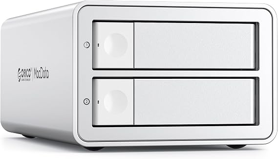 ORICO 2 Bay RAID External Hard Drive Enclosure for 2.5/3.5 Inch SATA HDD/SSD up to 2 x 22TB USB3.0 Type-B Hard Drive Docking Station Supports RAID 0/1/PM (9928RU3)