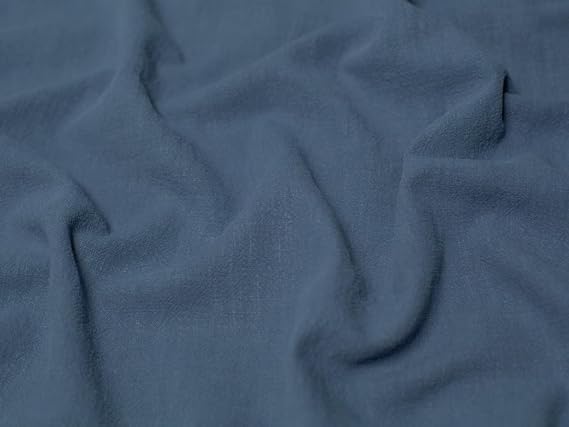Minerva Soft Stonewashed Ramie Linen Fabric Indigo Blue - per Yard