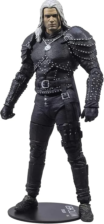McFarlane Toys, Netflix The Witcher 7-inch Geralt of Rivia Action Figure with 22 Moving Parts, The Witcher Season 2 Collectible Figure with Collectors Stand Base– Ages 12+