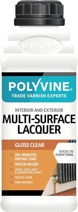 Polyvine Water Based Lacquer Gloss Finish 500ml