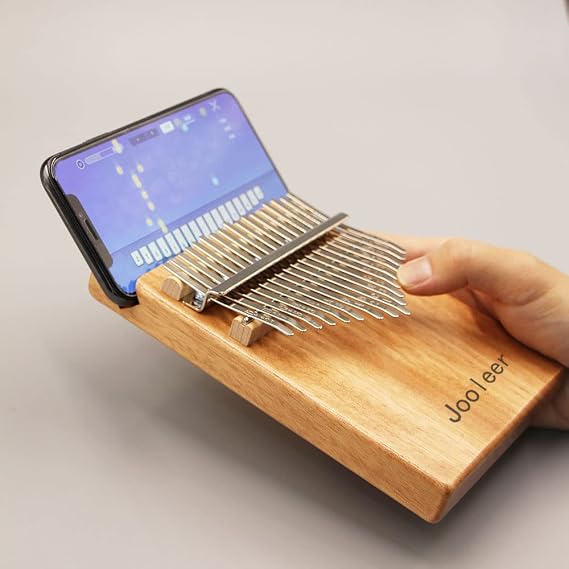 17 Keys Kalimba With App Thumb Piano Portable Okoume Mbira Tuning Hammer, Finger Covers, More Included; Christmas Stocking Stuffer Gift