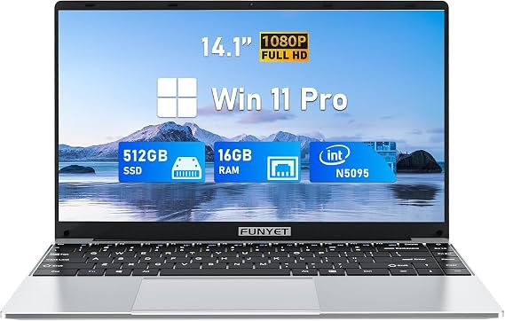 NIAKUN 14 Inch Gaming Laptop, N5095 Laptop Computer, 8GB RAM 256GB SSD, FHD 1920 * 1080, 180 Angle Open, Backlit Keyboard, WiFi 5, BT 4.2, NY-01