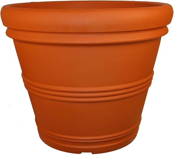 Tusco Products Rolled Rim Garden Planter, 36-Inch, Terra Cotta