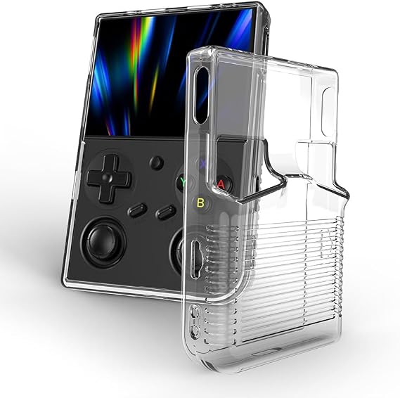 Clear Case Compatible with Anbernic RG35XX Pro, Anti-Scratch and Shock-Absorption Protective Soft TPU Cover-Clear