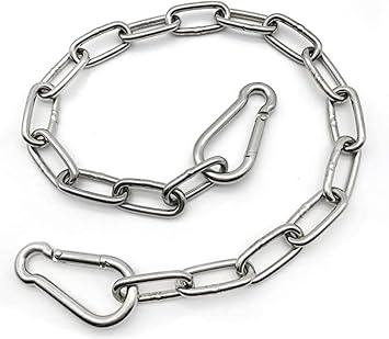 Heavy Duty Stainless Steel Chain 550LB Capacity for Punching Bags Hanging Chair Hammocks Swing Trapeze Yoga