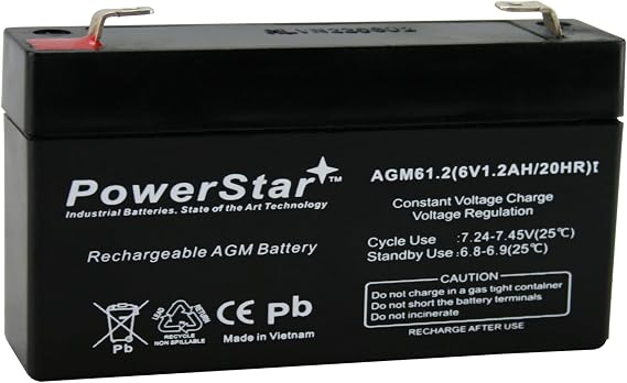 UPG 6V 1.3Ah SLA BATTERY LEOCH DJW6-1.2 T1 F1 6V1.3AH 6V1.4AH 6V1.2AH LP6-1.4