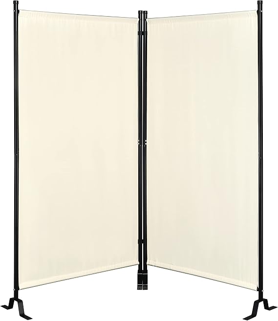 Proman Products FS27186 Galaxy Indoor/Outdoor Room Divider (2-Panels, 36" w/Panel), Water Repellent Fabric, Metal Frame, 74.25" W x 12" D x 71" H, Beige