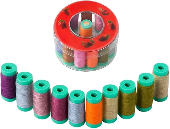 Dikiş İpliği Seti – 120 Numara Polyester, 12 Renkli 4 cm Bobin | Dayanıklı, Parlak ve Yüksek Kaliteli Dikiş İpi