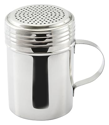 Winco 10 Oz. Stainless Steel Dredge DRG-10, 5 inches X 4.75 inches X 1.5 inches