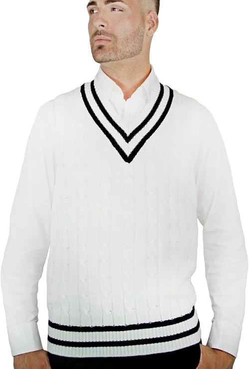 Blue Ocean Cricket Cable Sweater Vest