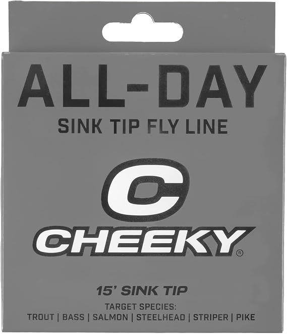 Cheeky Fishing All-Day Weight Forward Sink Tip Fly Line, Black/Mint, 5 WT