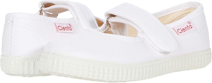 Cienta Kids Shoes 56000 Ideal for Infants/Toddlers/Little Kids Canvas Lining Rubber Outsole - Washable White 24 (US 7.5 Toddler) M