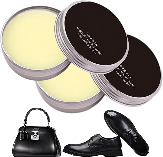 2PCS Mi-nk Oil,Leather Conditioner,Leather Recolouring Balm,Lea-ther Protection Cream,Leather Care Balm,Deep Nourishing Oil,For Refurbishing And Restoring Leather Furniture,Shoes,Bags,Car Seats,30g*2