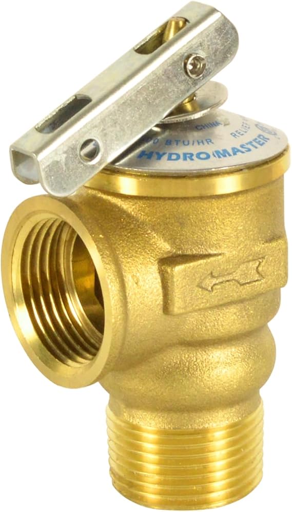 HYDRO MASTER Safety Relief Valve With 3/4 Inch Thread 150 PSI ASME Hot Water (150 PSI)