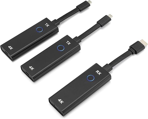 ClearClick Present+Share (4K USB-C Edition) - Wireless Presentation & Video Broadcasting System for Laptops & Smartphones (Two 4K USB-C Transmitters, One 4K HDMI Receiver)